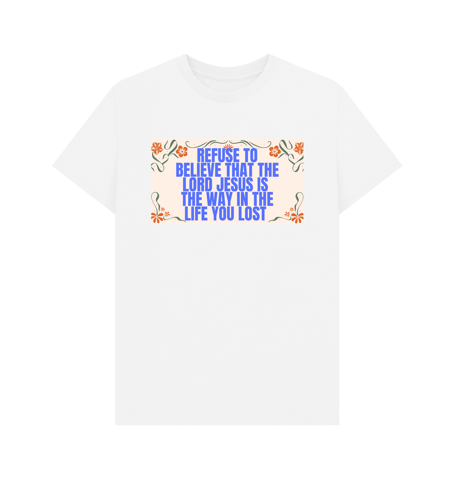 White Printed T-shirt Front