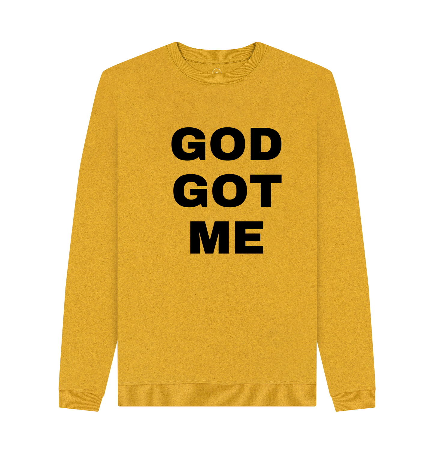 Sunflower Yellow Recycled Printed Sweater Front