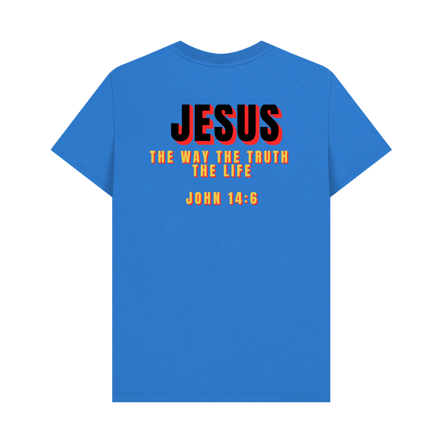 Bright Blue Printed T-shirt Back