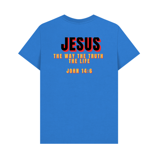 Bright Blue Printed T-shirt Back