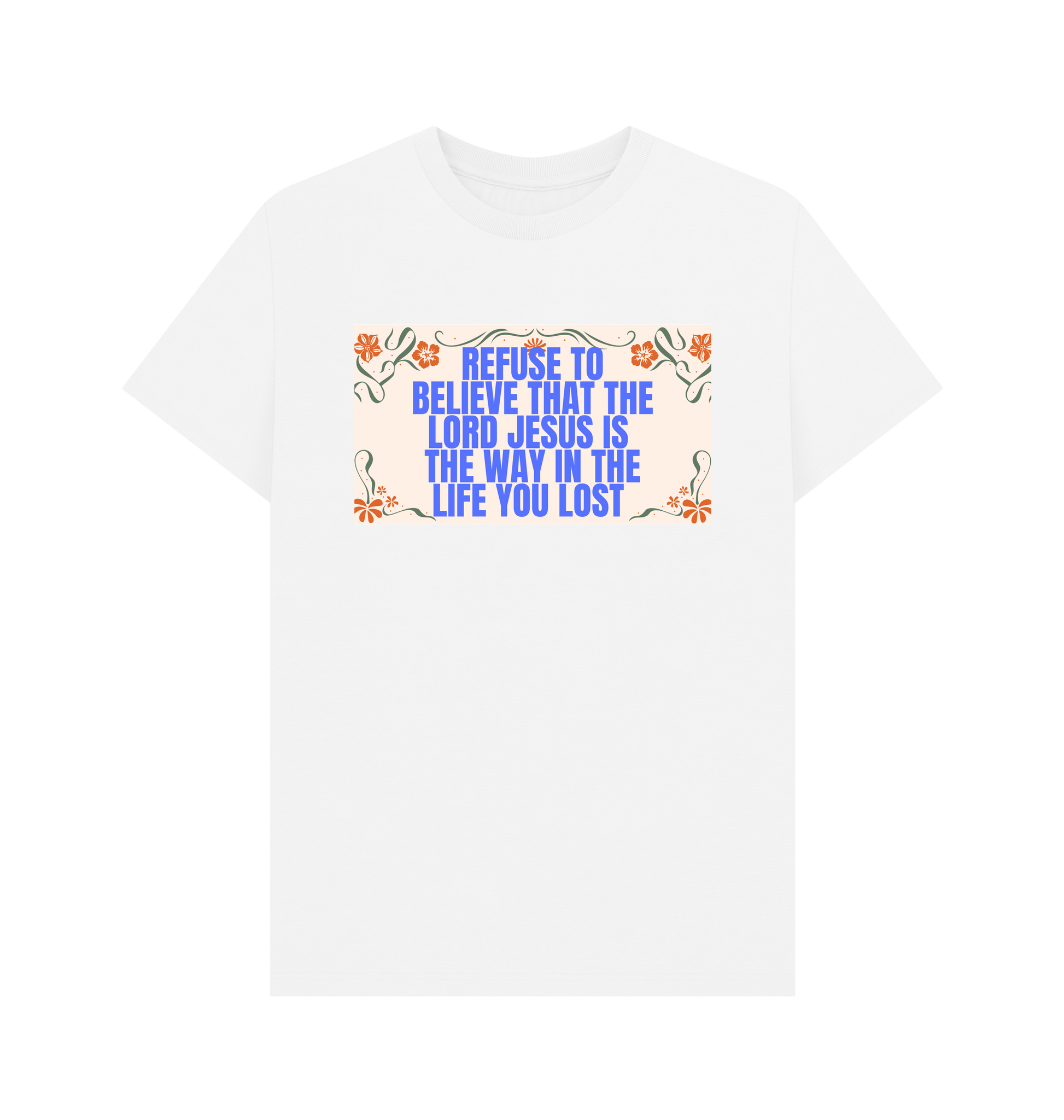 White Printed T-shirt Front