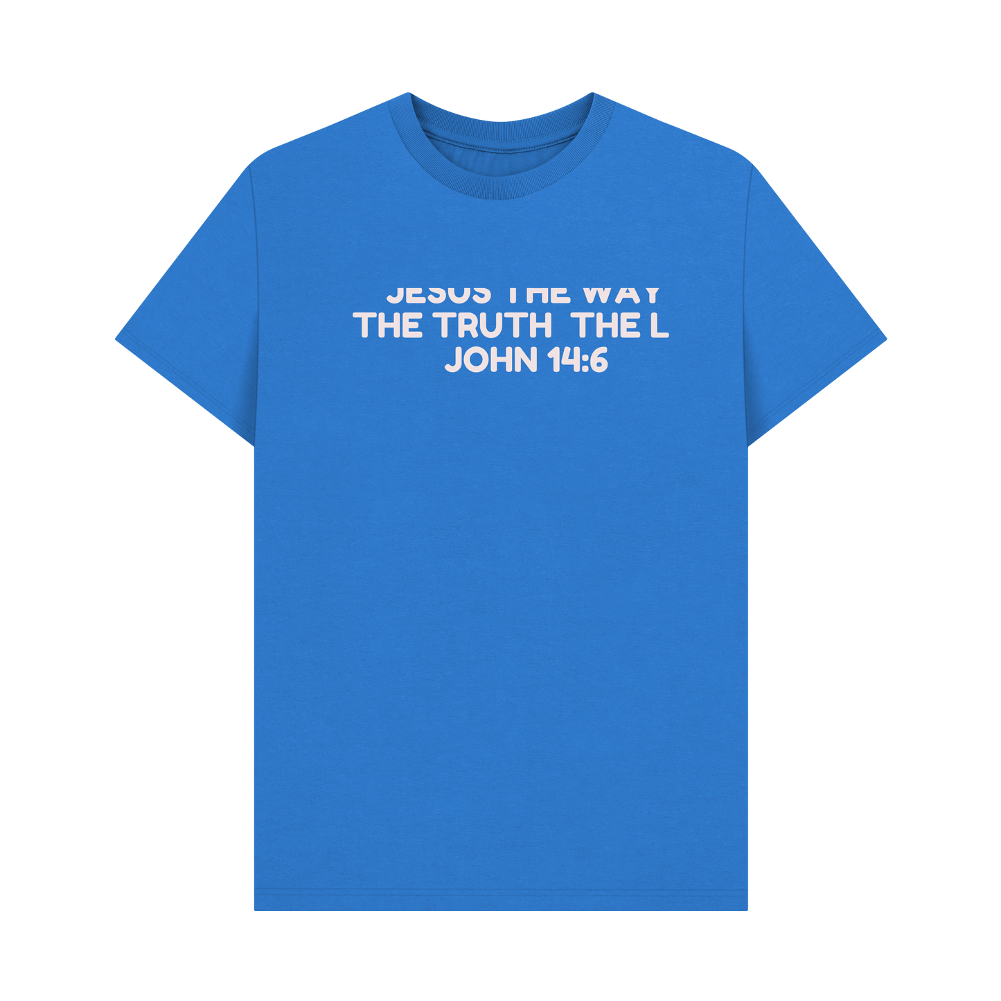 Bright Blue Printed T-shirt Front